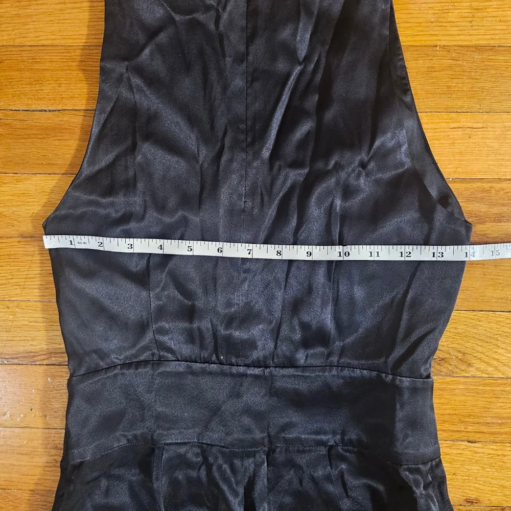 Other Stories Black Satin Jumpsuit Size 2